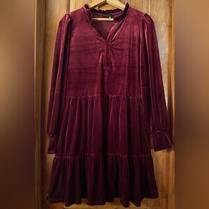 Elegant Burgundy Dress